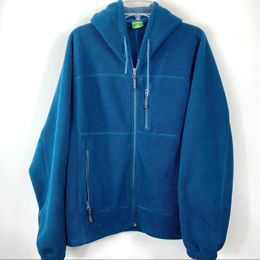 Cabela’s Blue Fleece Zip-up Jacket L - Picture 1 of 12